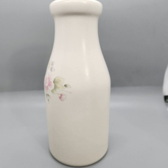 Vintage Pfaltzgraff 8” Tearose Milk Bottle Jug Vase - Picture 7 of 7